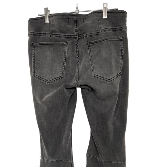 Free People Gray Penny Pull On Stretch Denim Flare Retro Jeans Women’s 27 - Picture 11 of 15